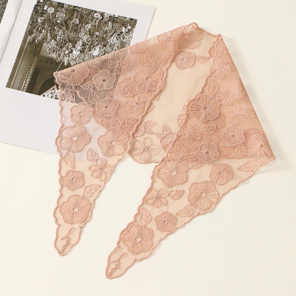Moda Ins Koronkowa Chusta do Włosów Kobiety Retro Trójkątne Opaski do Włosów Vintage Trójkątna Chusta na Głowę Dziewczęca Elegancka Nakrycie Głowy Akcesoria do Włosów