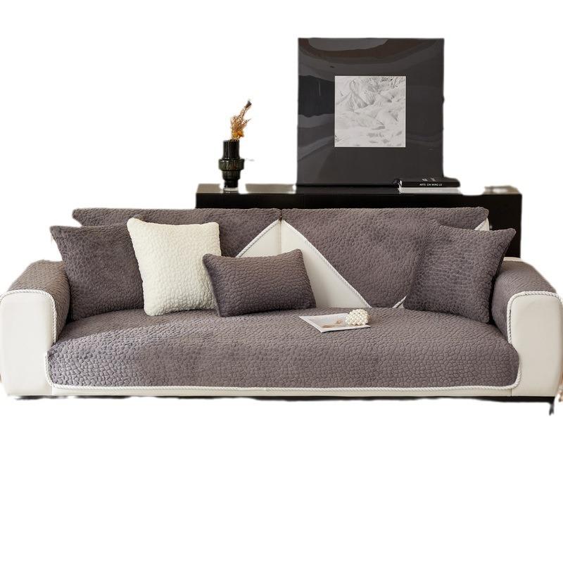 Winter Thickened Warm Sofa Cushion Modern Simple Plush Sofa Cushion High-end Anti-slip Sofa Cover Cover