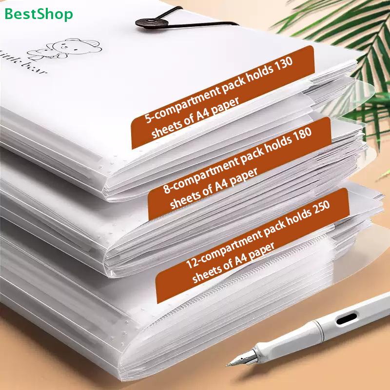 A4 Multi-layer Student Insert Exam Organizer, Accordion Folder For Subject Classification, Exam File Storage Bag