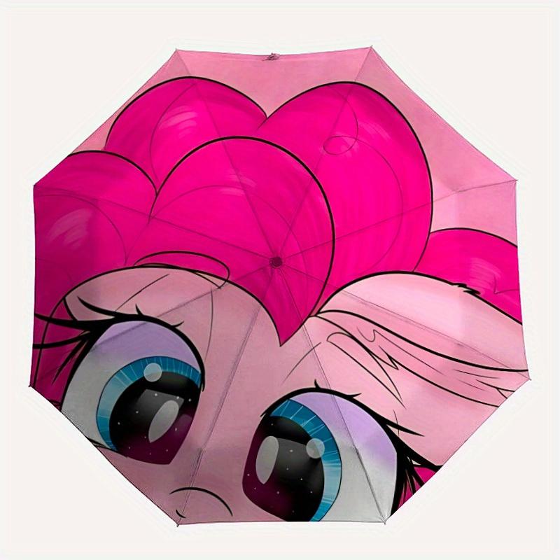 1 шт. Автоматический складной зонт My Little Pony, легкая конструкция, самораскрывающийся/самосворачивающийся, прочный ветрозащитный дорожный зонт