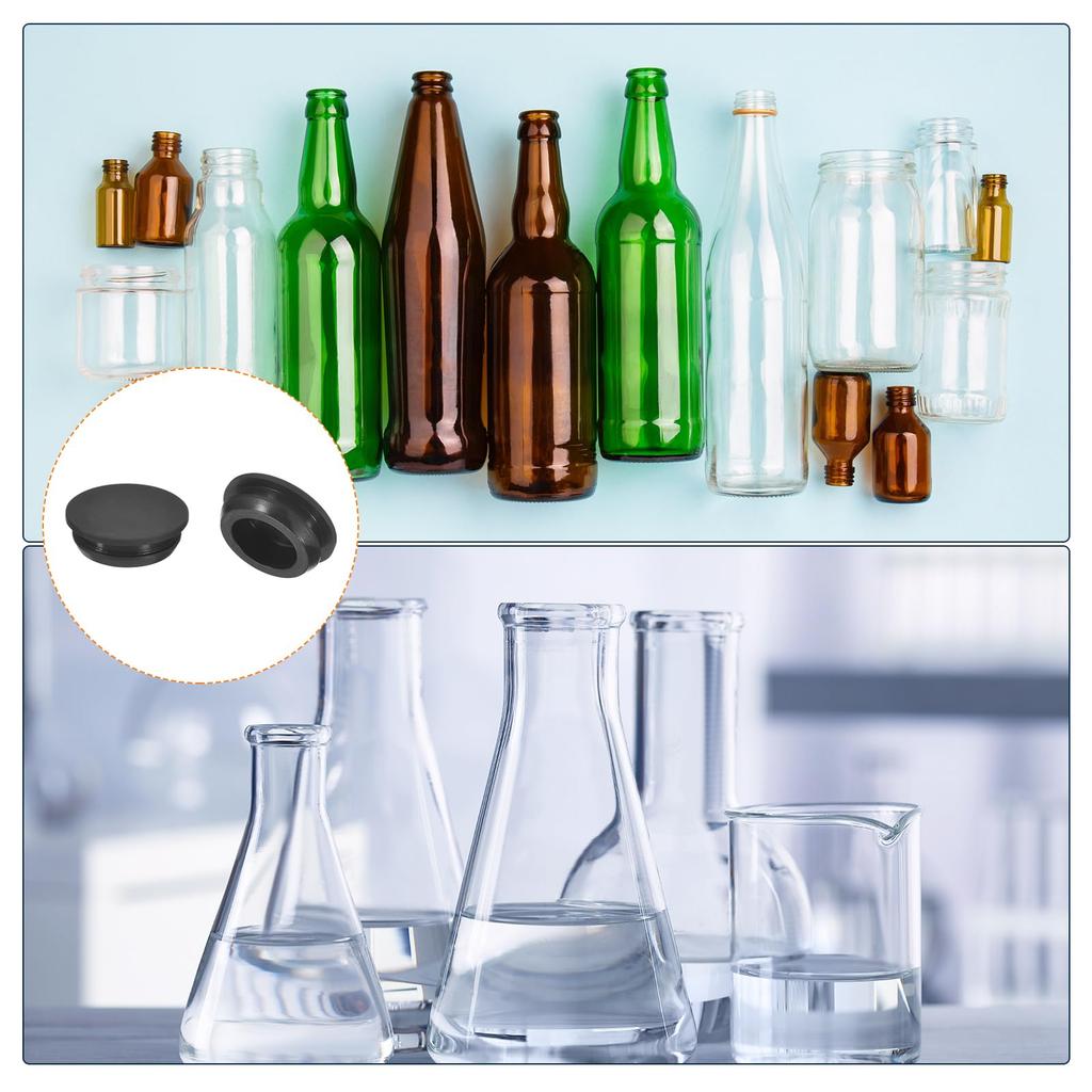 uxcell Silicone Stoppers, Rubber Stoppers, Compatible Diameters 0.6 - 0.6 Inches (14.5 - 15.5