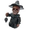 Gothic Skeleton Figurine, Small Resin Skull Statue, Day of The Dead Halloween Decoration for Shelf, Desktop, Office Home Decor