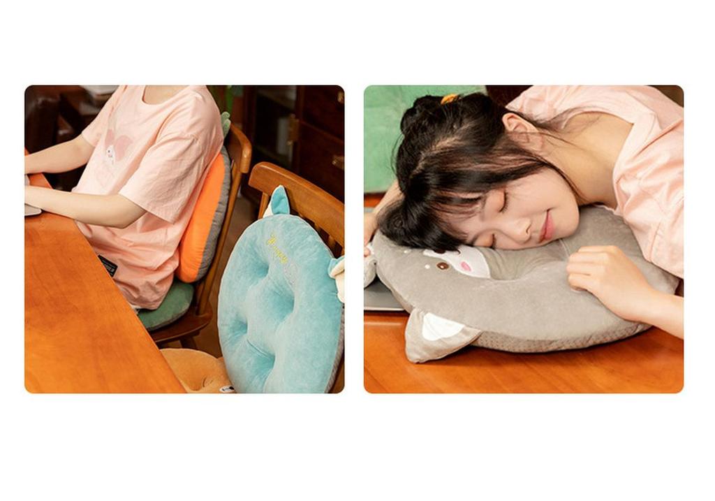 Cute Cartoon PP Cotton Round Cushion - Soft Tatami Chair & Living Room Seat Pad with Backrest Support