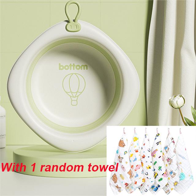 3Pcs Baby Wash Basin Sets Baby Kids Foldable Small Wash Basin, Portable Plastic Basins for Travel Camping Home Use