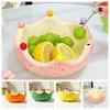 With Forks Fruit Serving Plate Strawberry Orange Shape Salad Bowl Ceramic Fruit Plate Child Safety
