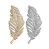 Feather Design Brooch Pin for Women, Rhinestones Inlaid Brooch Pin for Dress, Coat, Shawl, Versatile Accessory for Mother, Wedding
