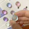 5pcs Korean Style, Transparent Ball Refrigerator Magnets, Starry Glitter, Semi Spherical Magnetic Suction, Decorative Hole Board