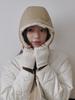 Olinkeompeulliteu Leather Poodle Padded Balaclava (Beige)