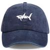 Unisex's Shark Pattern Baseball Cap - Soft, Breathable, Adjustable, and with a Washed-out Retro Design