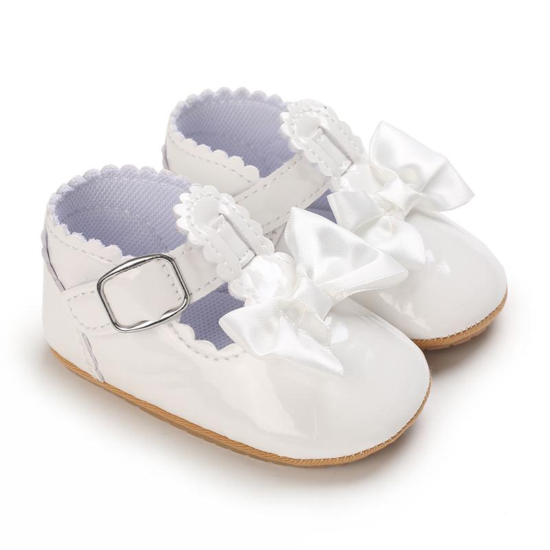 Cute White Lace Baby Girl Princess Shoes Baby Moccasins Moccs Shoes Bow Fringe Rubber Soled Non-slip Footwear Crib Shoes