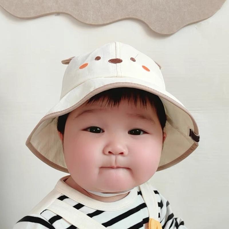 Baby Bucket Hat Spring Summer Casual Sun Protections Hats Lovely Infant Toddlers Basin Caps Windproof Headwear
