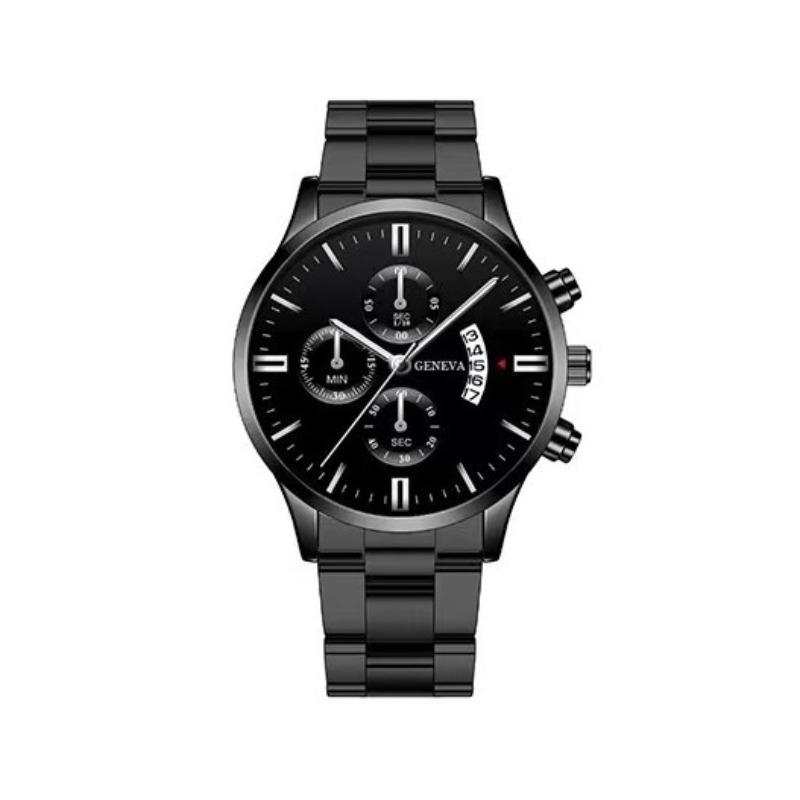 Fashion business three-eye six-pin calendar men's watch men's watch steel belt men's one