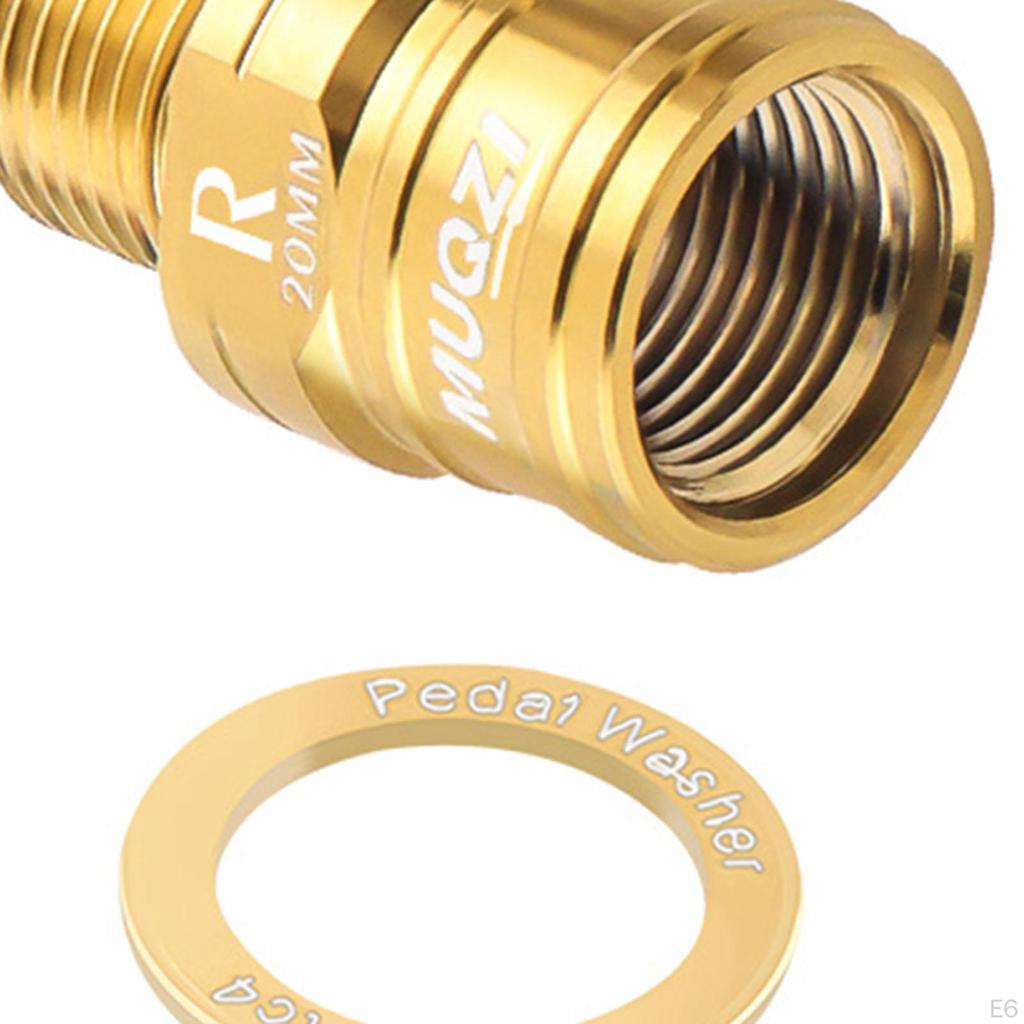 2 Pieces 20mm Bike Pedal Extender Axle Extension Sturdy Parts Cycling Pedals