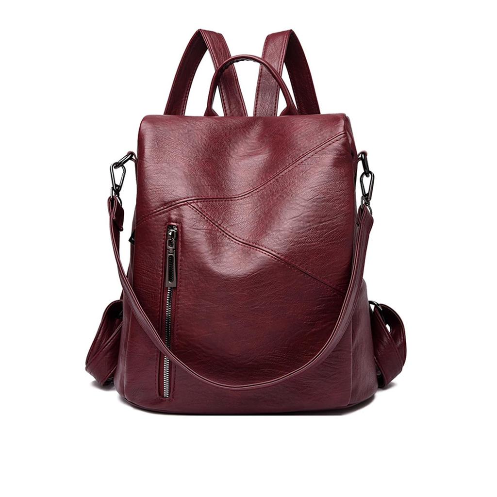 NICOLE & DORIS Women's 3-Way Backpack, Anti-theft, Waterproof Leather Rucksack, Lightweight, Stylish, Casual, Business Backpack for Women, Perfect