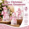 3Pcs Sweet Christmas Snowman Ornaments Cute Snowman Statue Gift Snowman Figurine  Winter Home Decor