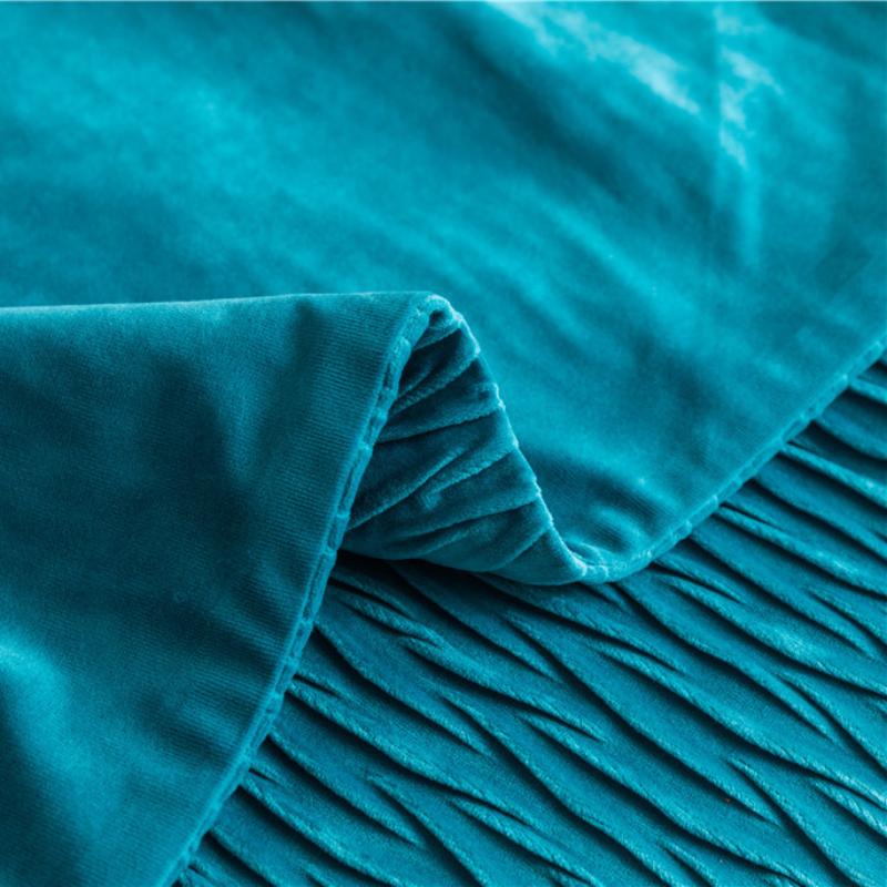 Pliat, catifea, model ondulat, aleer de pat, acasă, hotel, aruncare paturi, prosop, aleer de masă, pentru mese, nuntă, decor pentru petreceri, coadă de pat, prosop, steag de pat