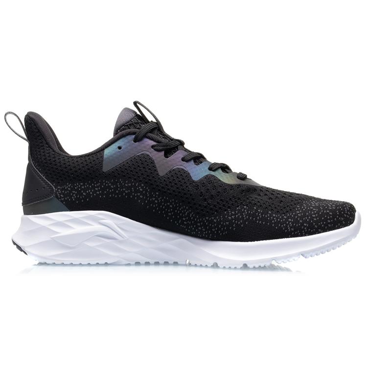 Li Ning Cushioning Low Top Running Shoes Unisex Standard Black ARHQ227-1