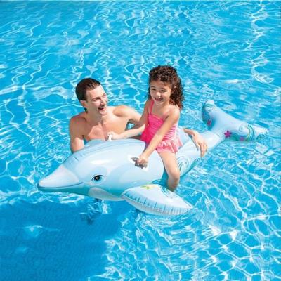 Little Dolphin Mount Inflatable Floating Row Toy Outdoor Water Childrens Swimming Ring Cute Animals Are More Attractive Children