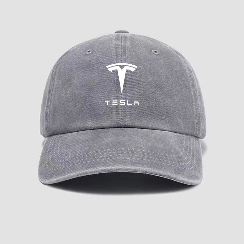 Fashion Vintage Car Logo Baseball Hat Adjustable Hip Hop Duckt Cap For Tesla Model X Model Y Model 3 Model S Cybertruck Roadster