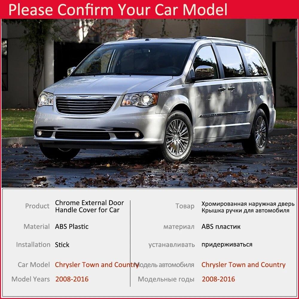 Pro Chrysler Town and country Voyager 2008~2016 Chromované kryty klik dveří Lišty Sada úchytek Příslušenství pro styling auta 2009 2010 2011