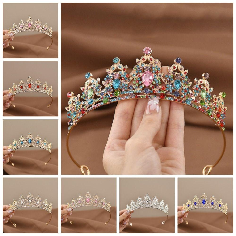 Exquisite Bridal Tiara Crown Sweet Rhinestone Crown Light Luxury Birthday Queen Tiara  Wedding