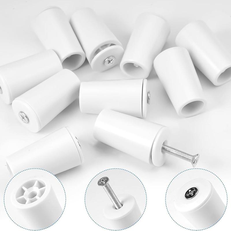 8Pcs White Plastic Blind Stoppers Smooth Compact Roller Shutter Repair Curtains Accessories Window Blind Stopper Parts