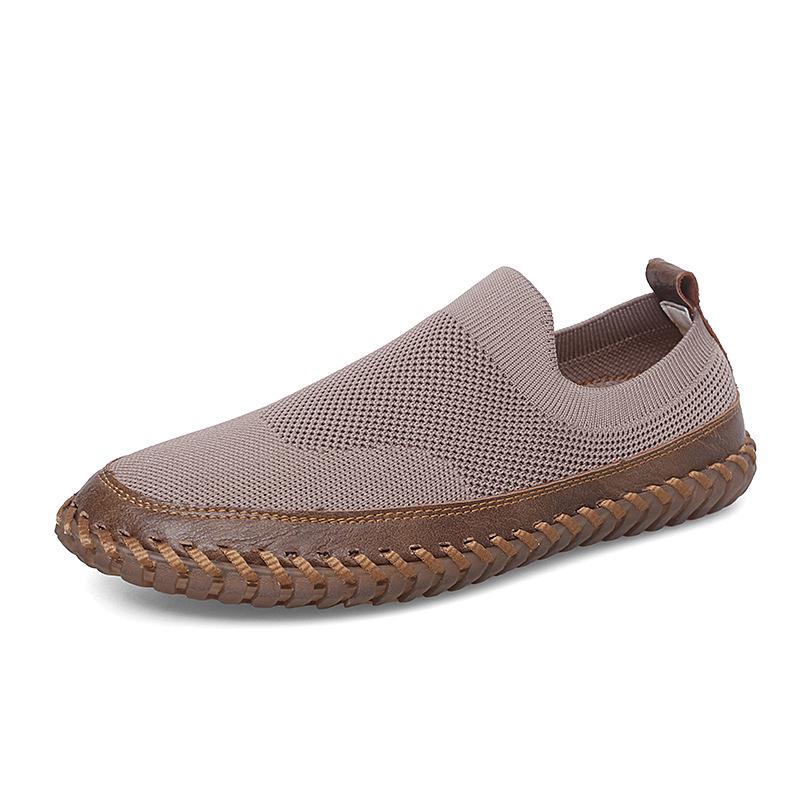 Men s Breathable Mesh Shoes - Summer & Autumn Soft Sole Woven Casual Driving Shoes 41