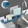 Expandable Telescopic Sink Rack Holder With Adjustable Storage For Kitchen Essentials