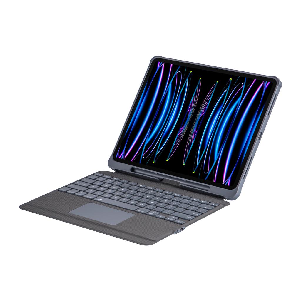 New 2020 Air 13 Wireless iPad Pro 12.9 Keyboard Case with Touchpad Pencil Holder 7-Color RGB Backlit Scissor Switch & Gaming