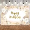 Happy Birthday Photography Backdrop Flowers Newborn Baby Shower Adult Birthday Party Banner Decor Background Photo Studio Props32