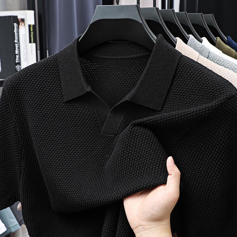

Summer Men s Polo Shirt Short-sleeved Cotton T-shirt Men s Casual Clothes 4XL