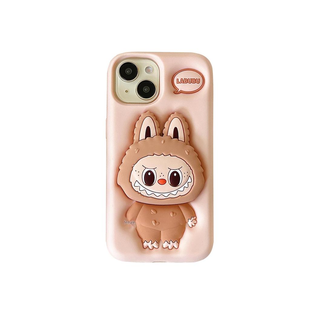 Cartoon Stand Pull-Cloth Case for iPhone 14/13/12/11 and 17/16/15 Pro Max