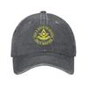 Personalized Masonic Freemason Baseball Cap Vintage Washed Denim Dad Hat Adjustable Mason Freemasonry Sun Visors Snapback Caps