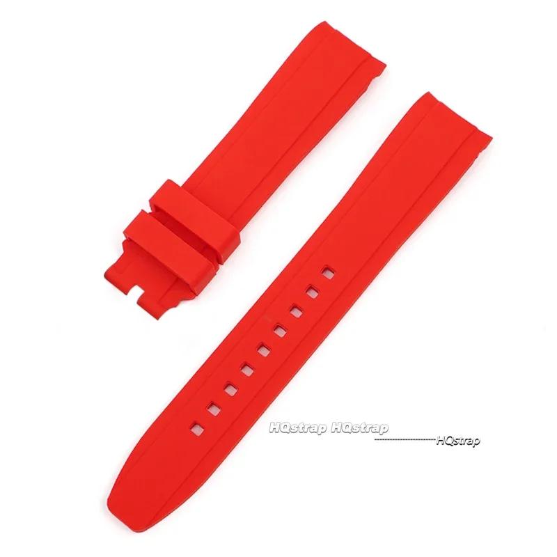 Curved End Rubber Silicone Strap for Citizen Watch Bracelet for Swatch Soft Waterproof Watchband for Rolex 20mm 22mm Wristband