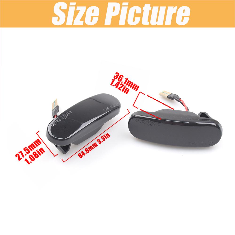 2 ks pro Fiat Panda 169 Grande Punto Včetně. Evo Doblo Fiorino Linea Idea Dynamic LED boční obrysové světlo opakovač