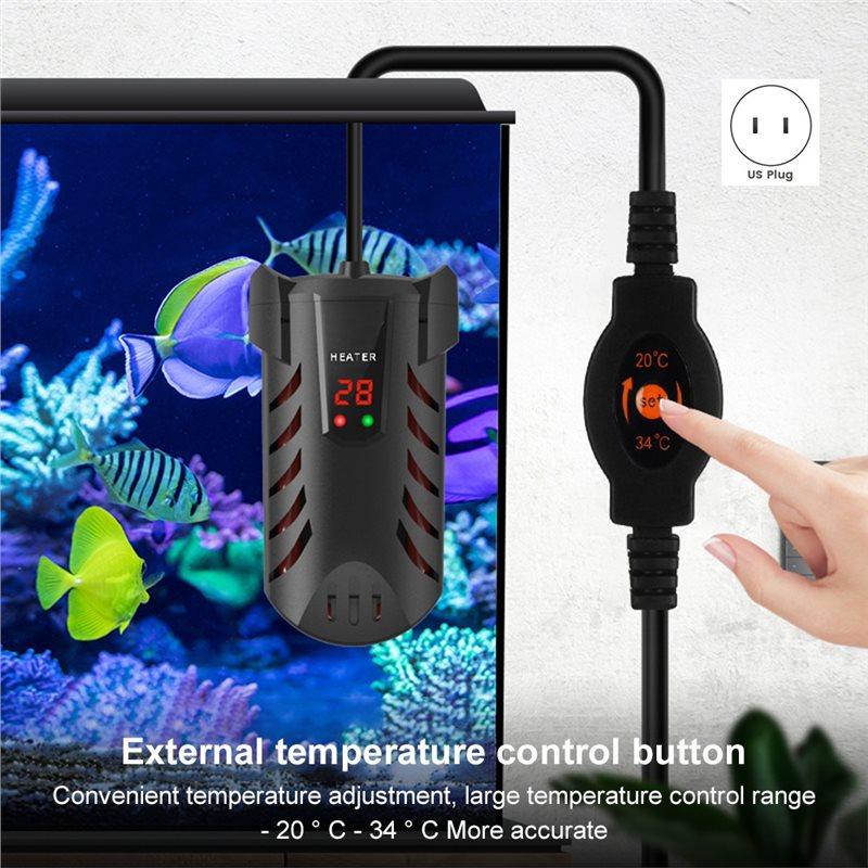 Submersible Aquarium Heater Digital Display Fish Tank Temperature Control Adjustable US PLUG