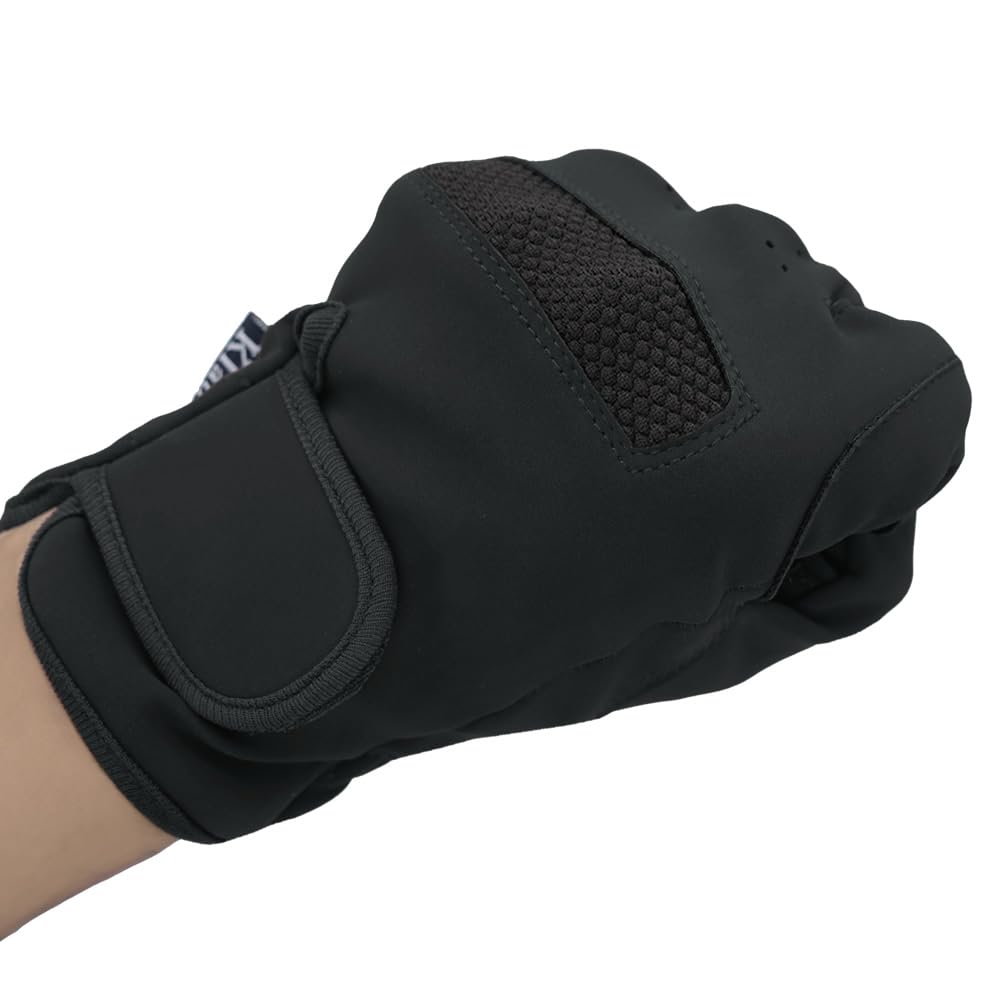 Klaus Lightweight Riding Gloves Black JF1, Nubuck-like Finish, Unisex, (XS)
