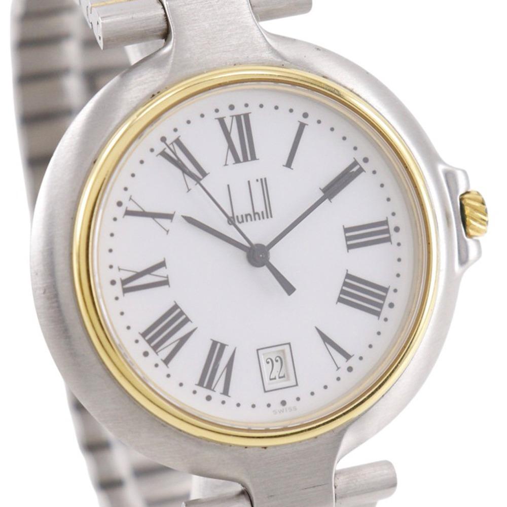 Dunhill Millennium Watches Silver WhiteDial Stainless Steel/Plated Gold Quartz Analog display mens Used