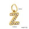 Diamond Stainless Steel Jewelry Accessories 26 Letter Pendant Pendant DIY Necklace Bracelet Accessories