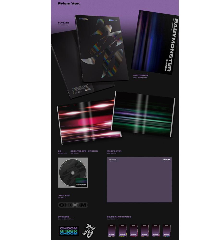 [pre-order] BABYMONSTER – 3rd Mini Album [CHOOM] (Crimson / Metallic / Prism Ver.) (3 Set / Version Option)