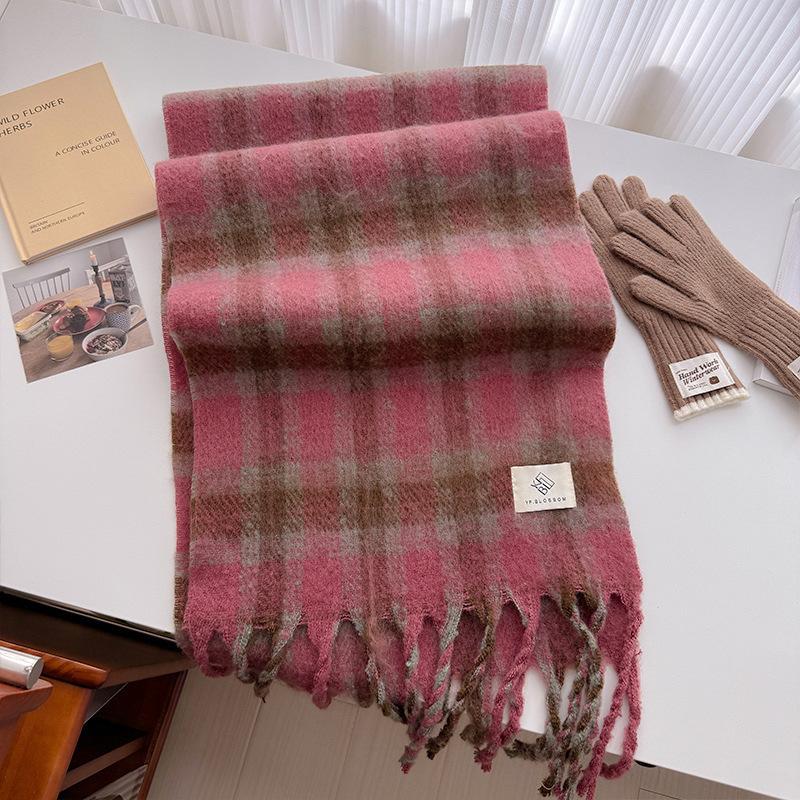 Maillard's New Winter Scarf for Women Featuring A High End Japanese Checkered Retro Large Neck for Men