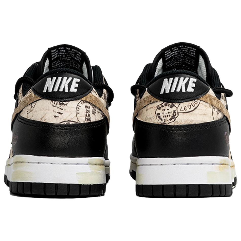 Nike Dunk Wan Hua Nong, Old Letter, Shopping Bag Low top Skateboard Shoes Men's Black Brown DD1391-100(Team113-S-BOX)