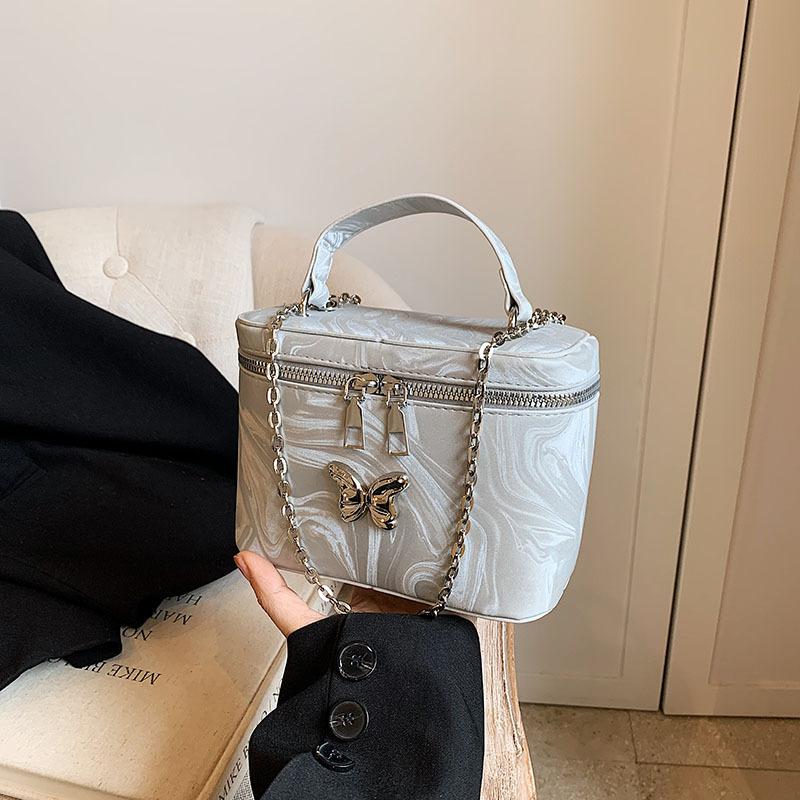 Niche Design Hand-carrying Box Bag Summer New Style Women's Bag Simple and Beautiful Bucket Bag Personalized Shoulder Bag