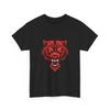 Red Wolf Head T-Shirt | Fierce Wolf Illustration, Wild Animal Shirt, Cotton Tee