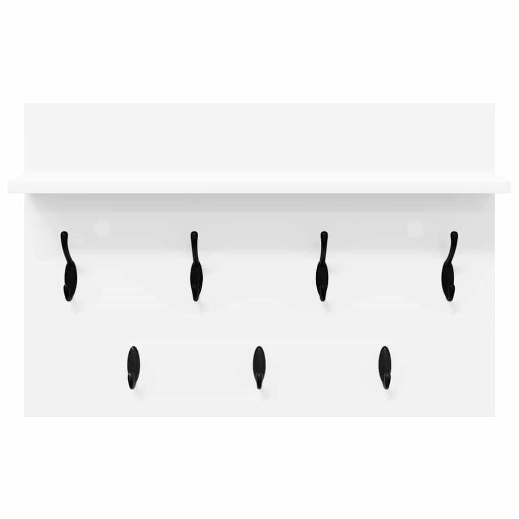Wall Mounted Nightstand White 60 X 40 X 12 Cm Engineered Wood