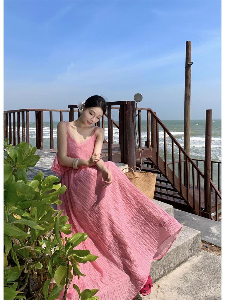 Elegant Sky Blue Backless Maxi Dress for Beach Vacations