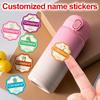 Personalized Waterproof Animal Name Stickers For Kids - Multilingual Custom Hebrew Labels Durable Transparent Stationery Tags