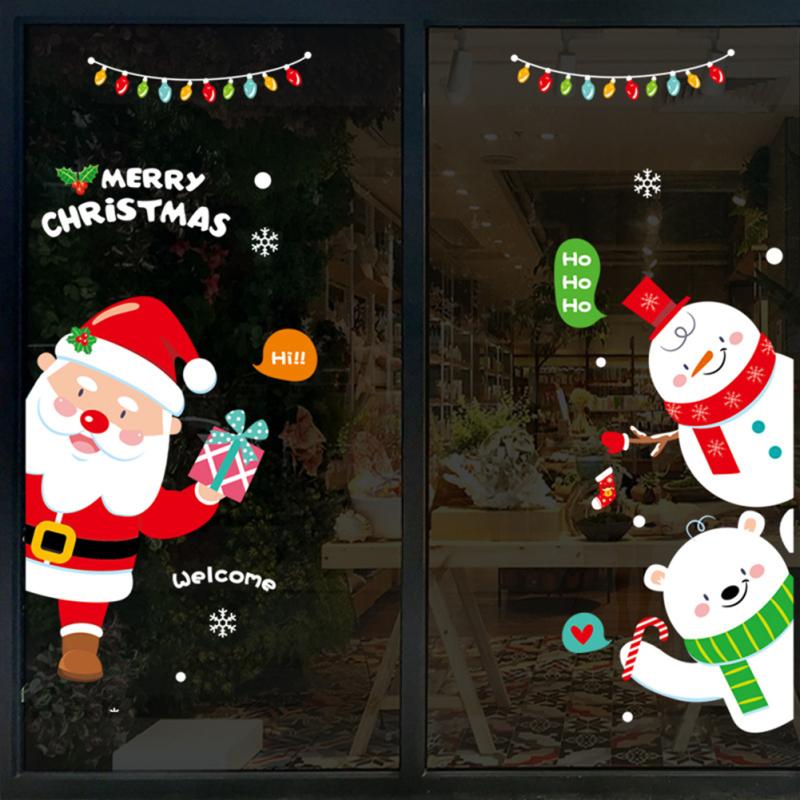 Christmas Window Clings Window Decal Stickers Xmas Holiday Home Decorations For Glass Windows