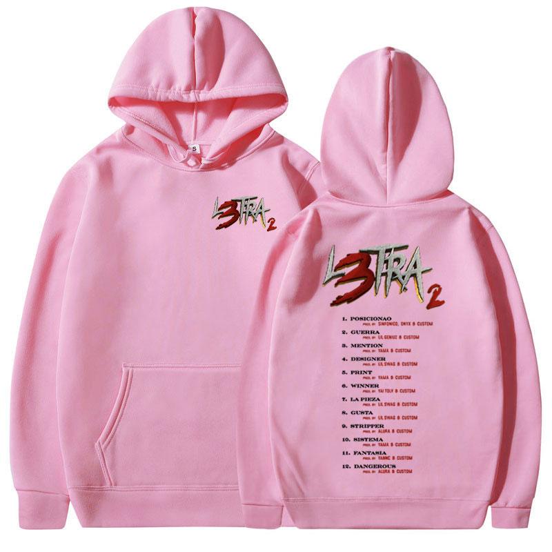Rapper Luar La L L3TRA 2 Album Hoodies Herren Damen Mode Hip Hop Langarm Pullover Kapuzenpullover Lässig Komfort Übergroße Sweatshirts