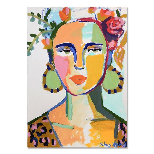Tropical Colorful Girl Car Flower Koala Leopard Wall Art Malba na plátně Plakáty a obrazy Nástěnné obrazy pro dekoraci obývacího pokoje Bez rámu